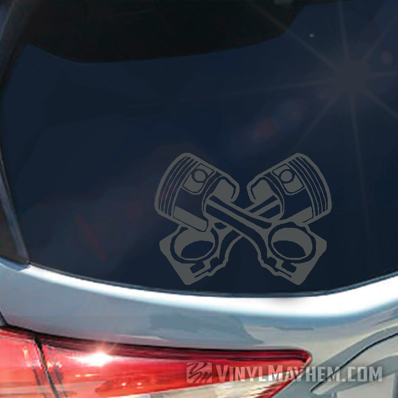Pistons crossed vinyl sticker