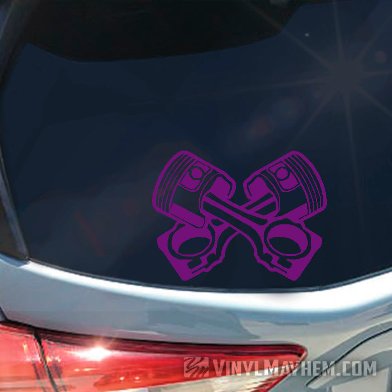 Pistons crossed vinyl sticker
