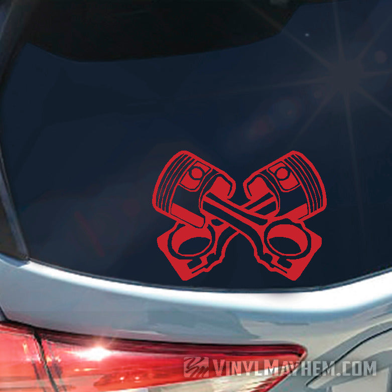 Pistons crossed vinyl sticker