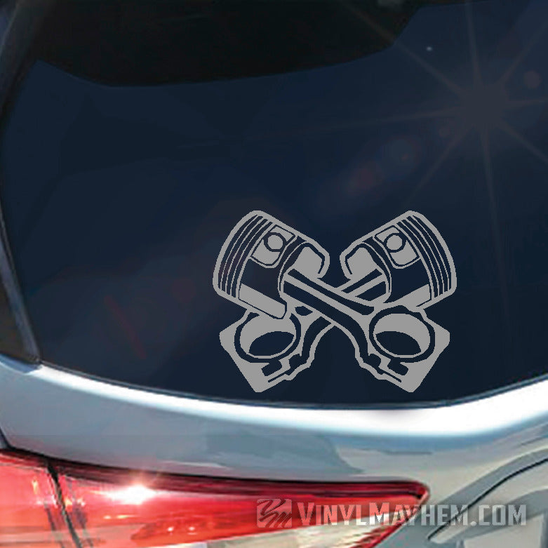 Pistons crossed vinyl sticker