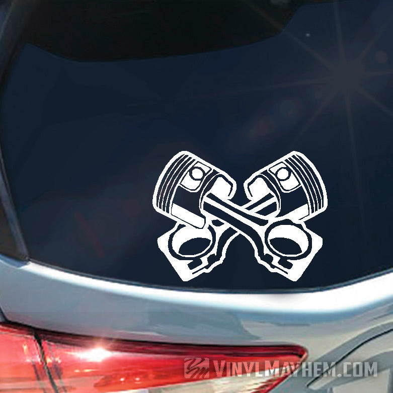Pistons crossed vinyl sticker