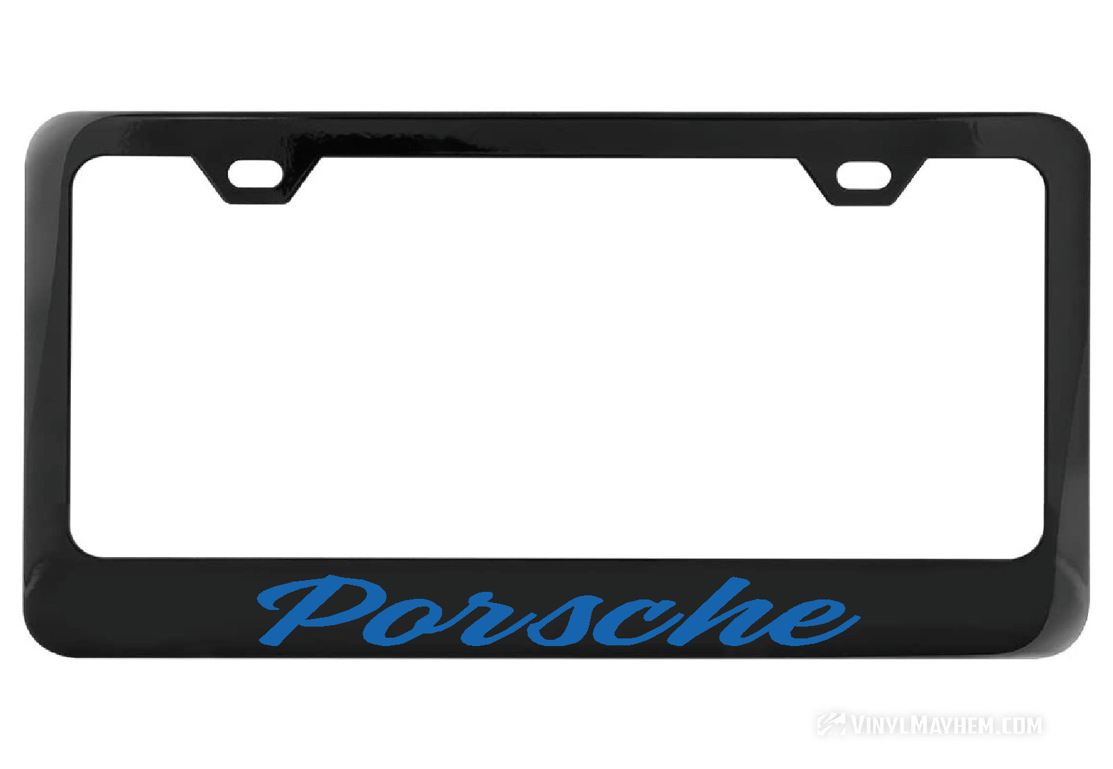 Porsche black license plate frame