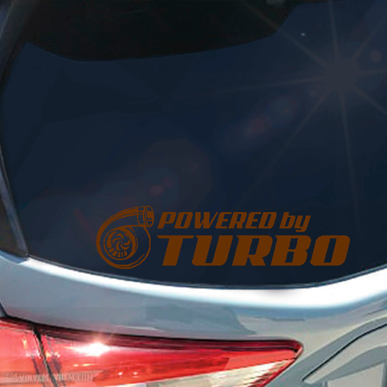 Powered By Turbo vinyl sticker