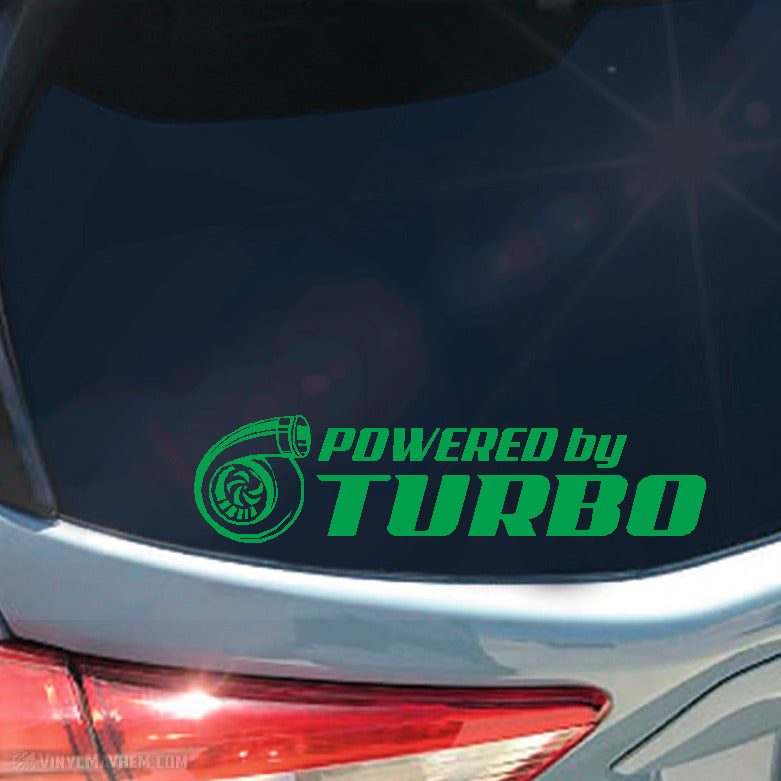 Powered By Turbo vinyl sticker
