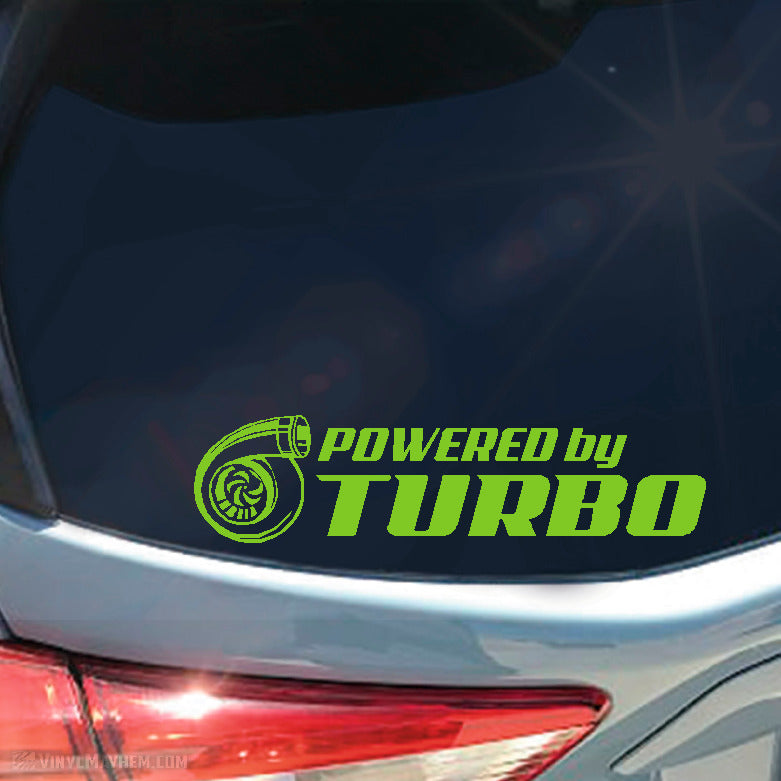 Powered By Turbo vinyl sticker