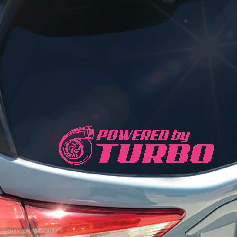 Powered By Turbo vinyl sticker