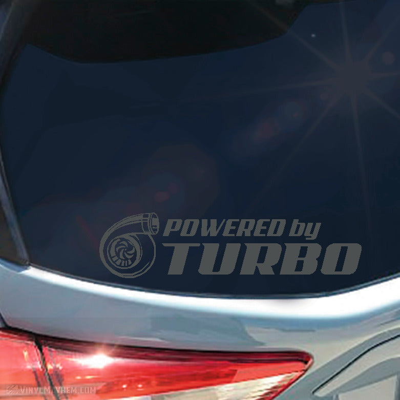 Powered By Turbo vinyl sticker