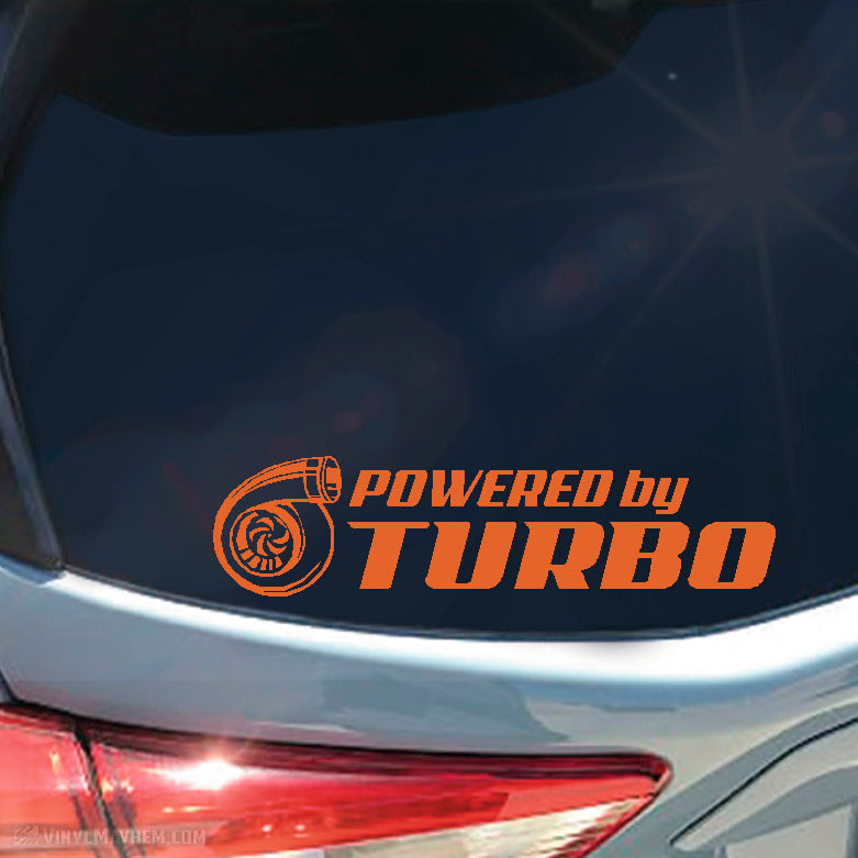 Powered By Turbo vinyl sticker