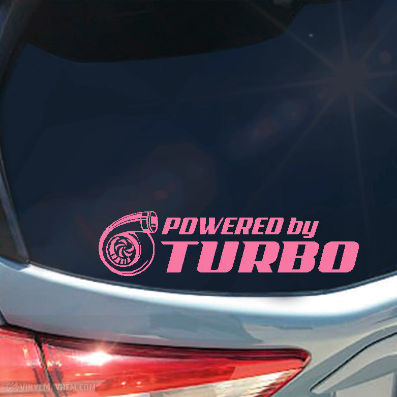 Powered By Turbo vinyl sticker