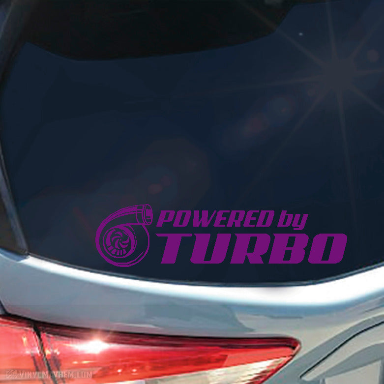 Powered By Turbo vinyl sticker