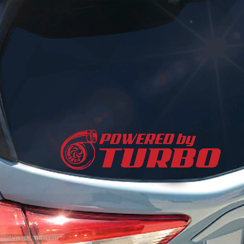 Powered By Turbo vinyl sticker
