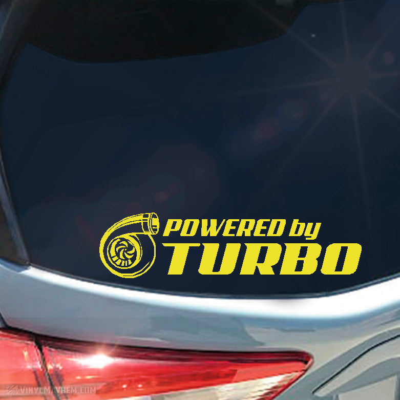 Powered By Turbo vinyl sticker