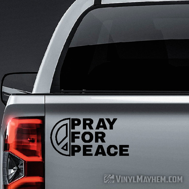 Pray For Peace vinyl sticker
