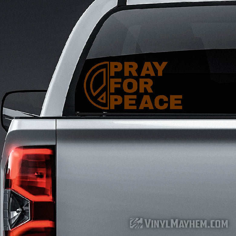 Pray For Peace vinyl sticker