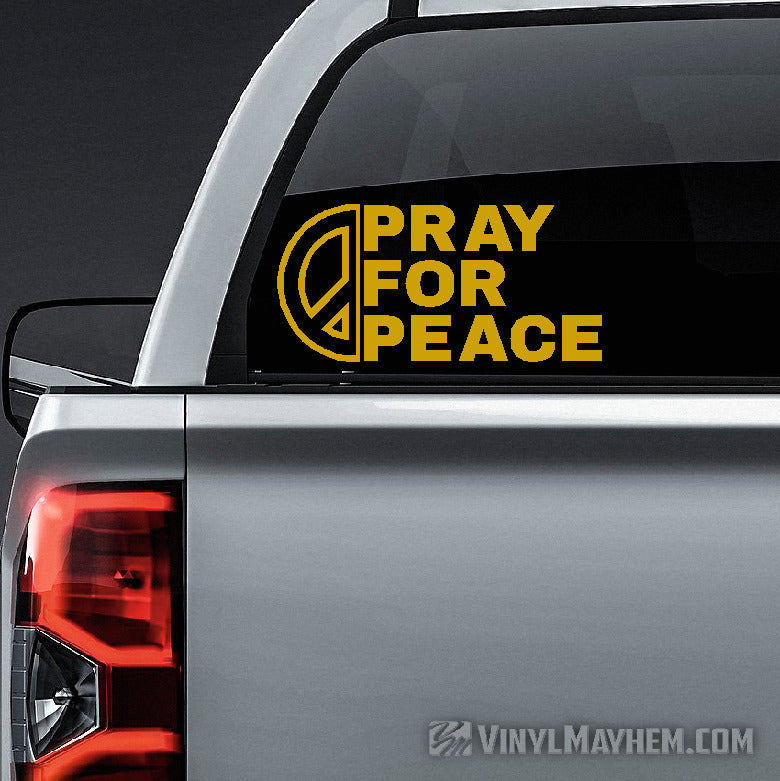 Pray For Peace vinyl sticker