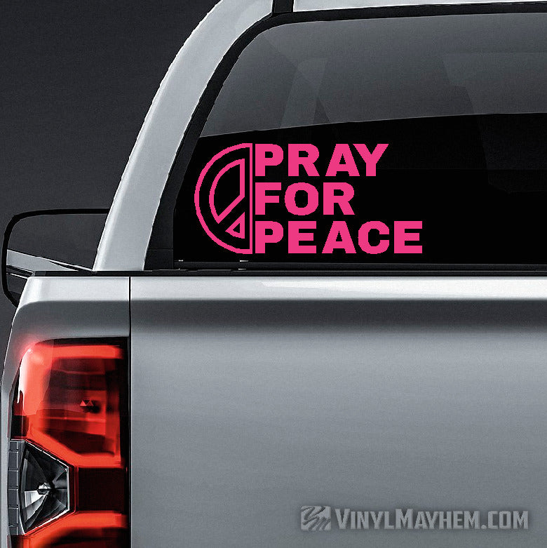 Pray For Peace vinyl sticker