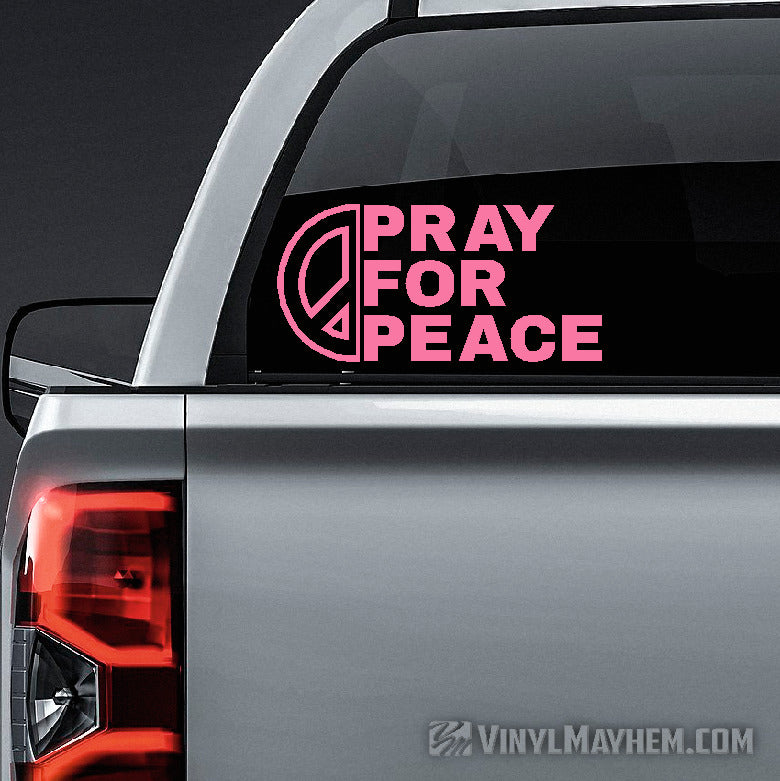 Pray For Peace vinyl sticker