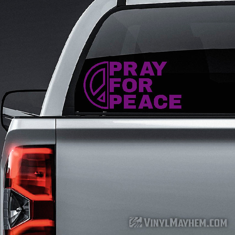 Pray For Peace vinyl sticker