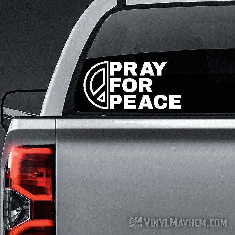 Pray For Peace vinyl sticker
