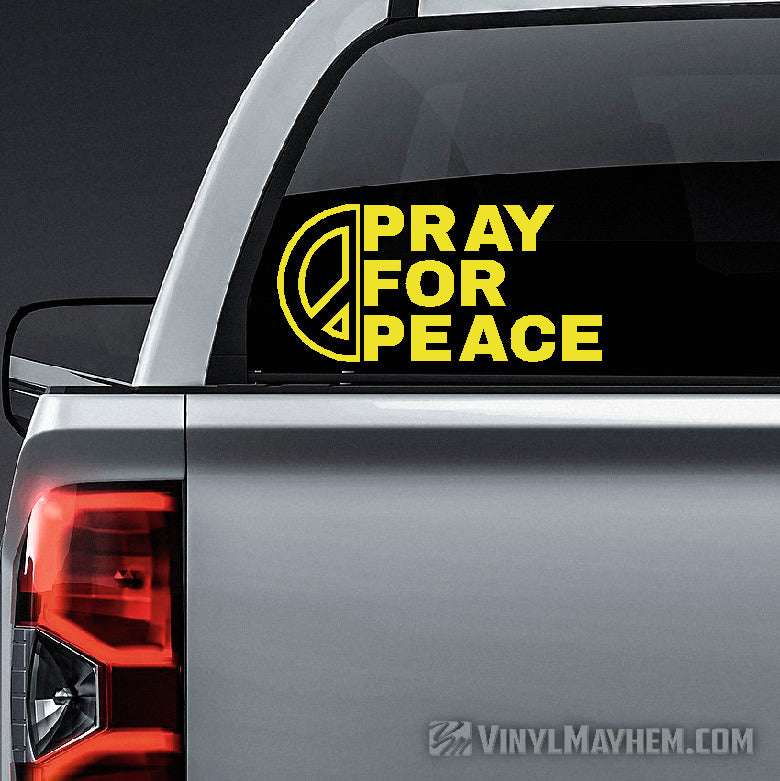 Pray For Peace vinyl sticker