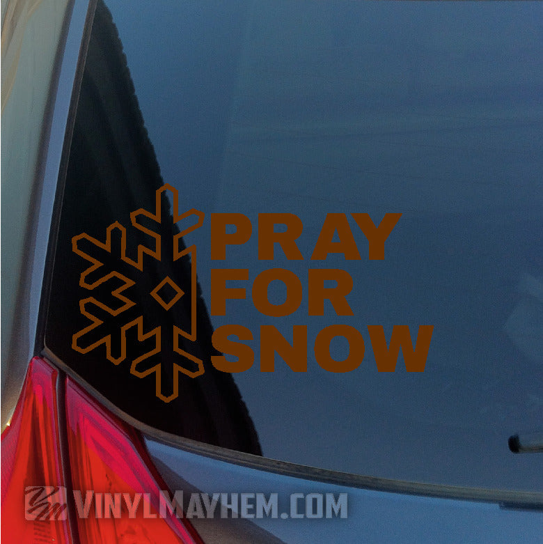 Pray For Snow vinyl sticker
