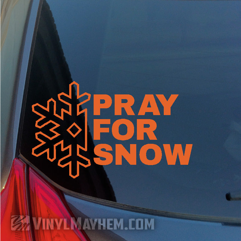 Pray For Snow vinyl sticker