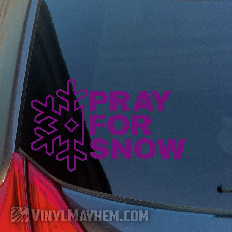Pray For Snow vinyl sticker