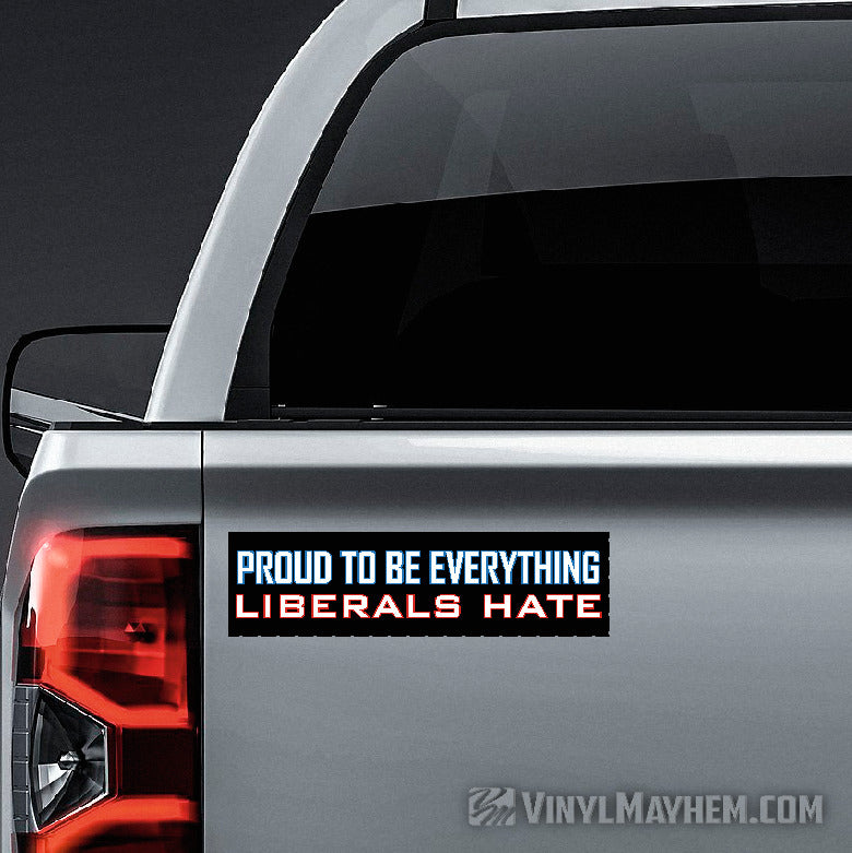 Proud To Be Everything Liberals Hate sticker