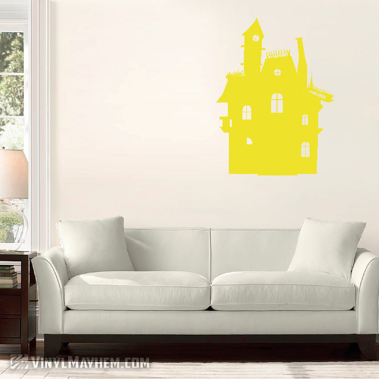 Halloween Haunted House vinyl sticker