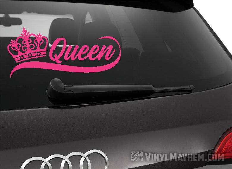 Queen with crown vinyl sticker