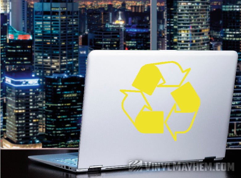 Recycle symbol vinyl sticker