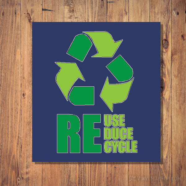 Reuse Reduce Recycle Waterproof Window Water Bottle Sticker Decal ...