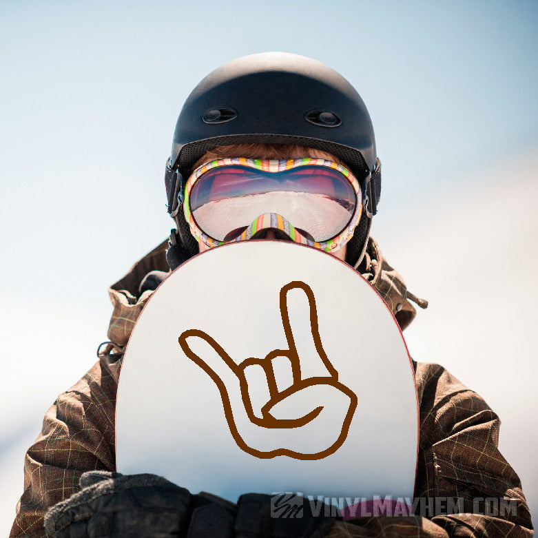 Rock On hand sign vinyl sticker