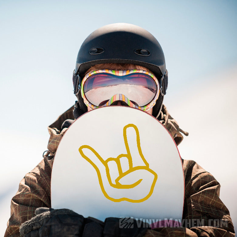 Rock On hand sign vinyl sticker