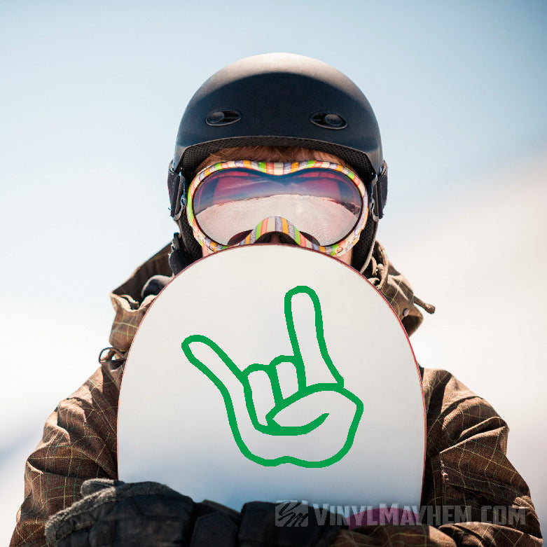 Rock On hand sign vinyl sticker