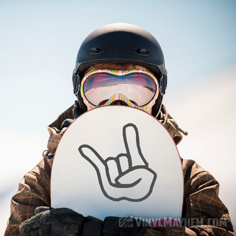 Rock On hand sign vinyl sticker