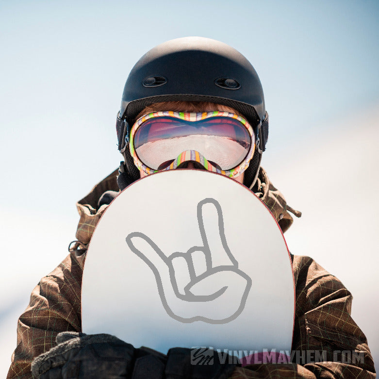 Rock On hand sign vinyl sticker