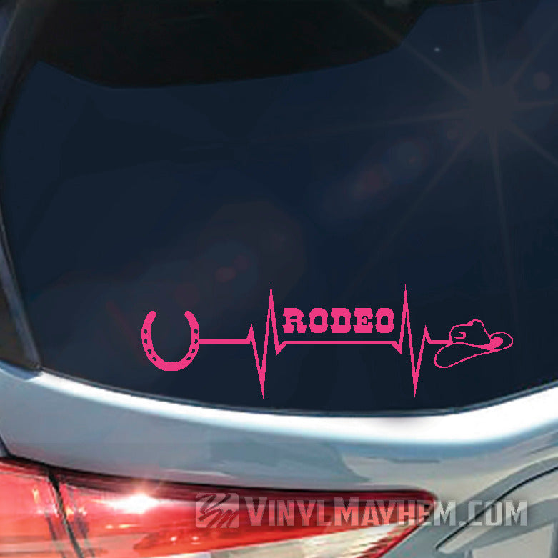 Rodeo Heartbeat vinyl sticker