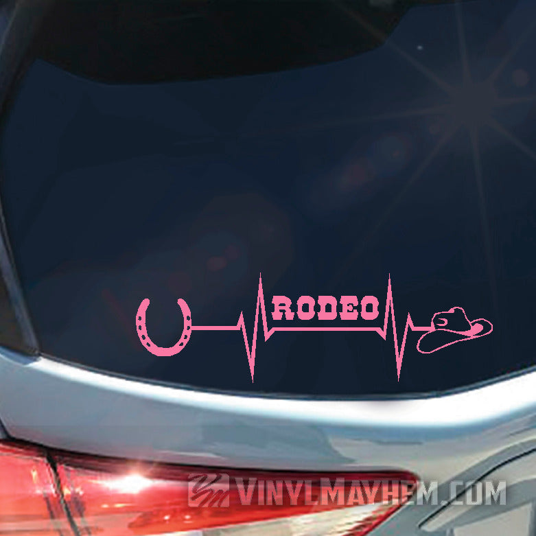 Rodeo Heartbeat vinyl sticker