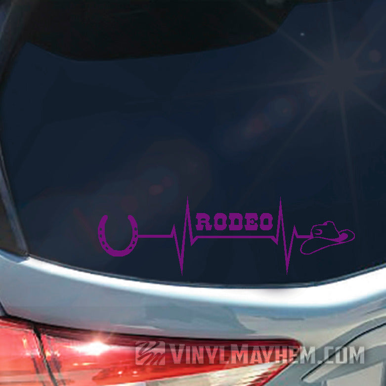 Rodeo Heartbeat vinyl sticker
