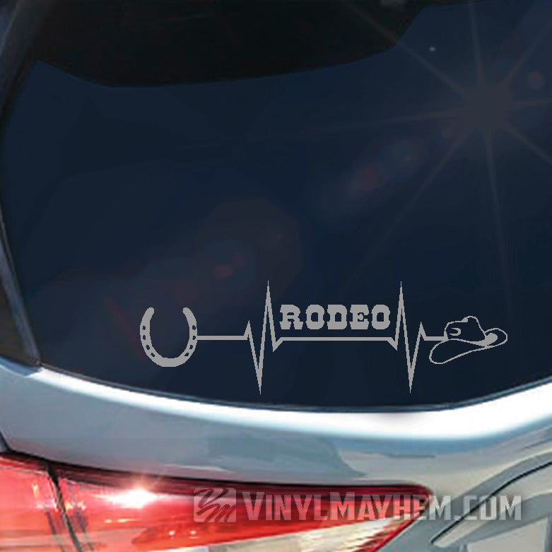Rodeo Heartbeat vinyl sticker