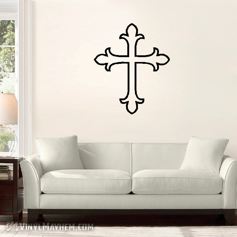 Royal Christian cross vinyl sticker