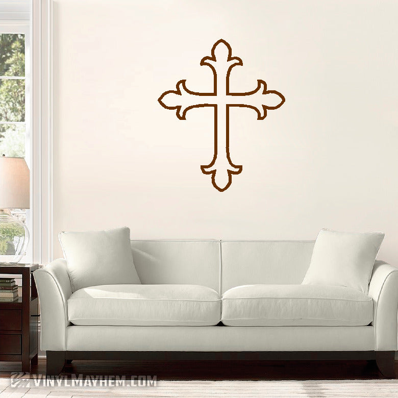 Royal Christian cross vinyl sticker