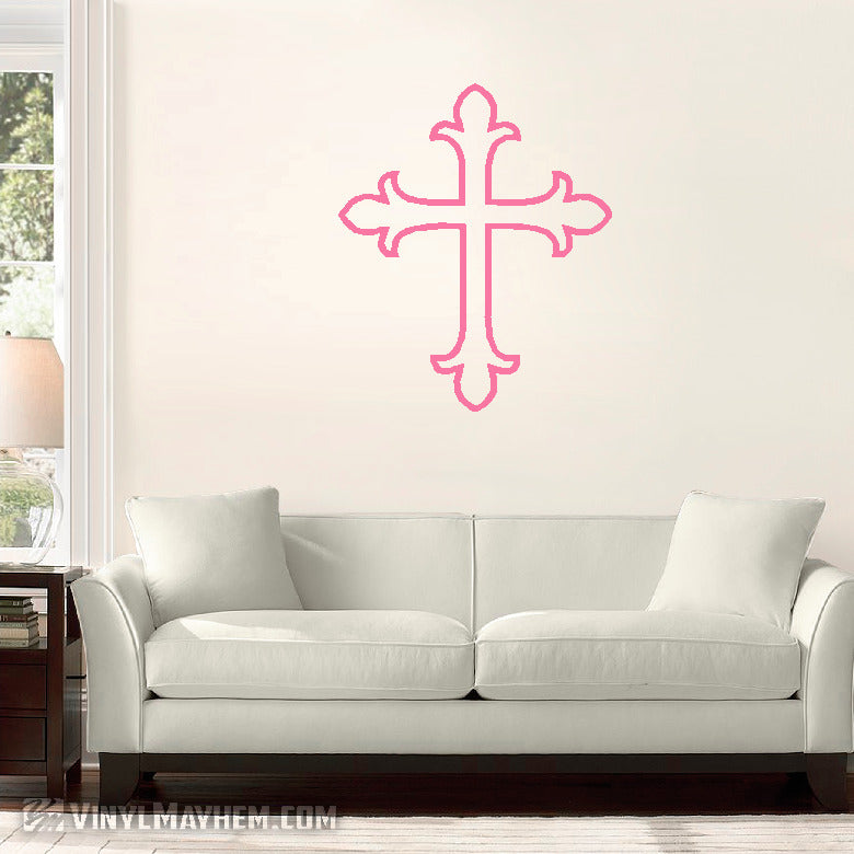 Royal Christian cross vinyl sticker
