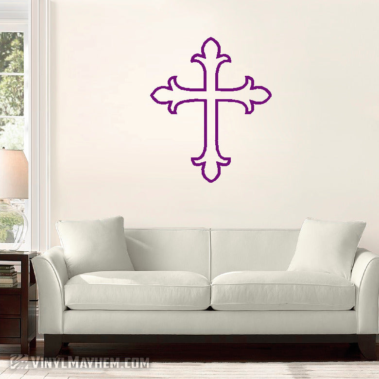 Royal Christian cross vinyl sticker