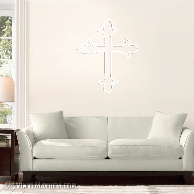 Royal Christian cross vinyl sticker