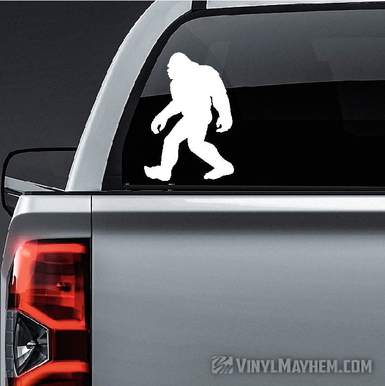 Sasquatch walking silhouette vinyl sticker