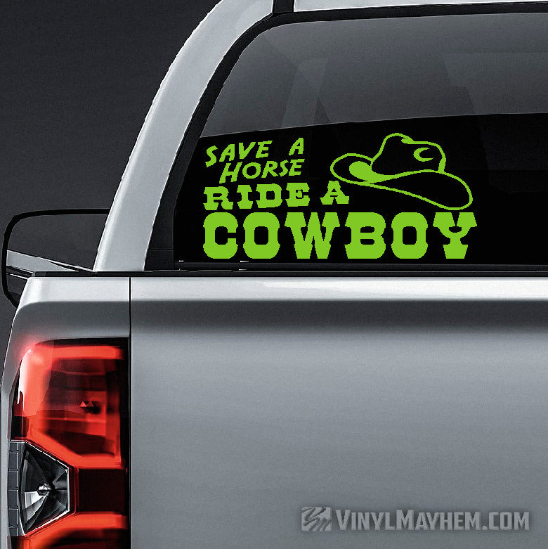 Save A Horse Ride A Cowboy vinyl sticker