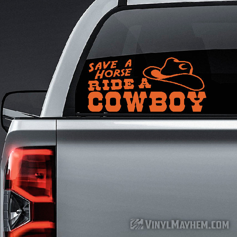 Save A Horse Ride A Cowboy vinyl sticker