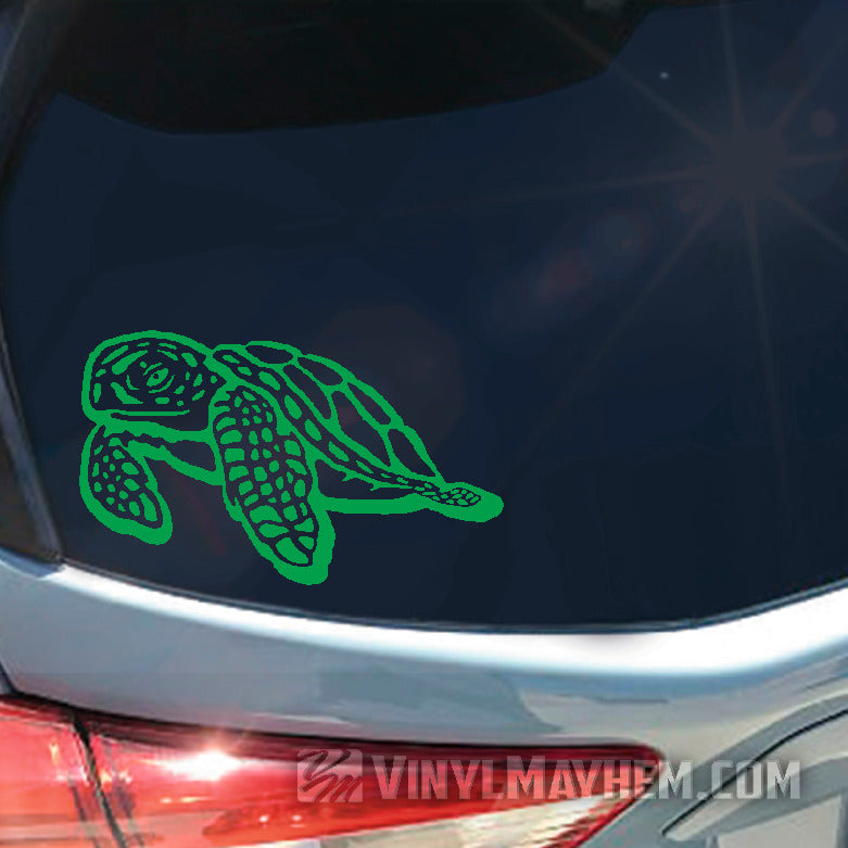 Sea Turtle side view outline vinyl sticker